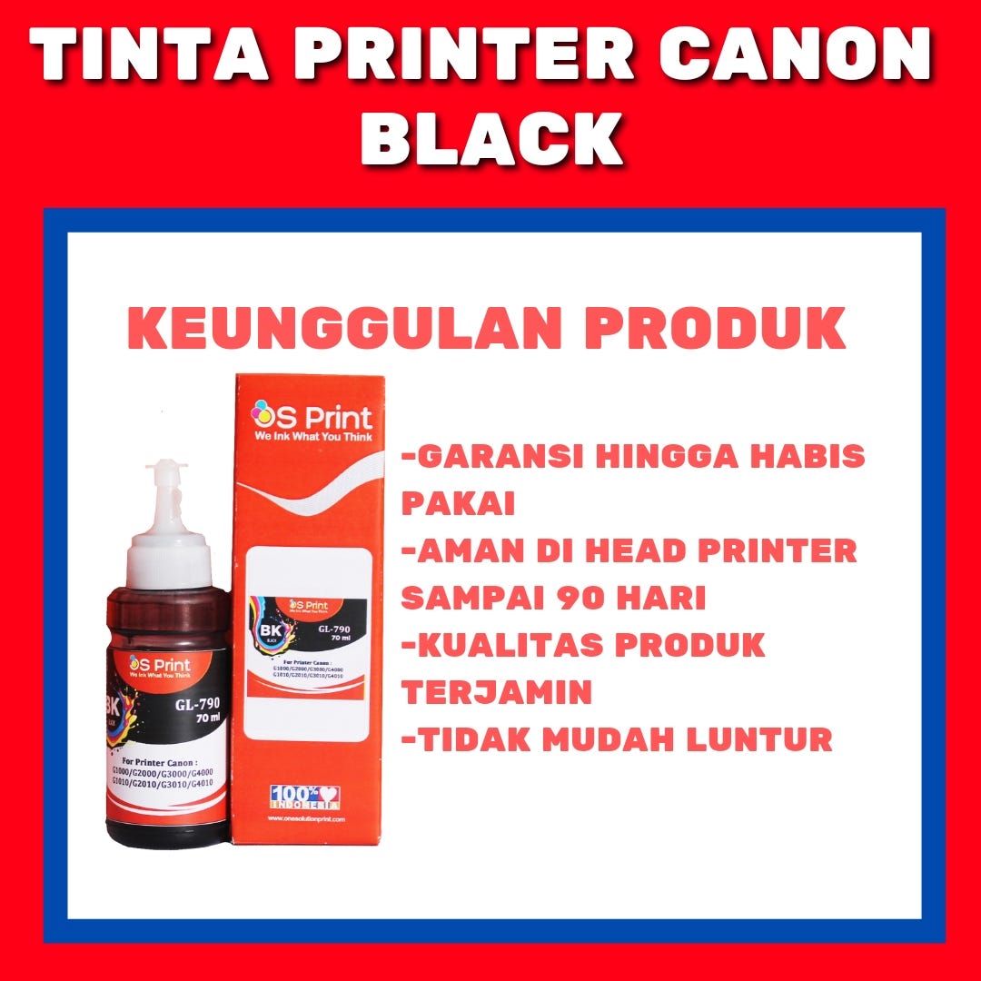 Tinta Printer CANON Black OSPRINT - Pabrik Tinta Printer - Medium