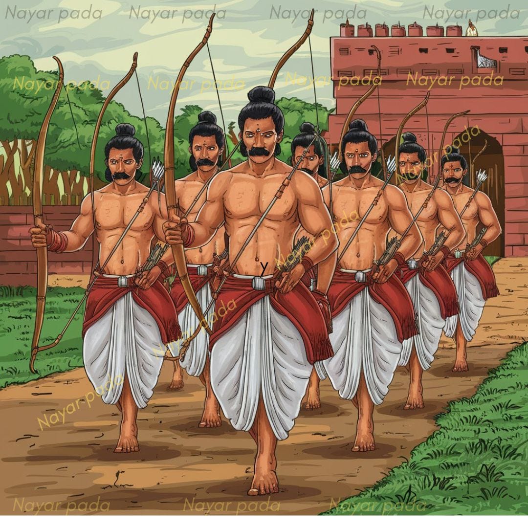 Tactics and morals of Nair troops in combat