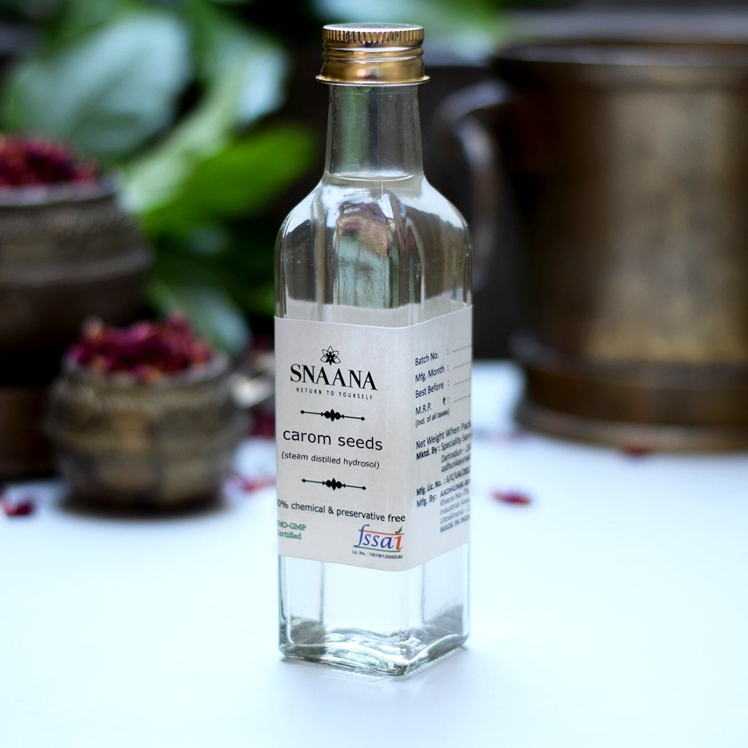 Ajwain Seeds Hydrosol [Steam Distilled ArkWater of Ajwain Benefits