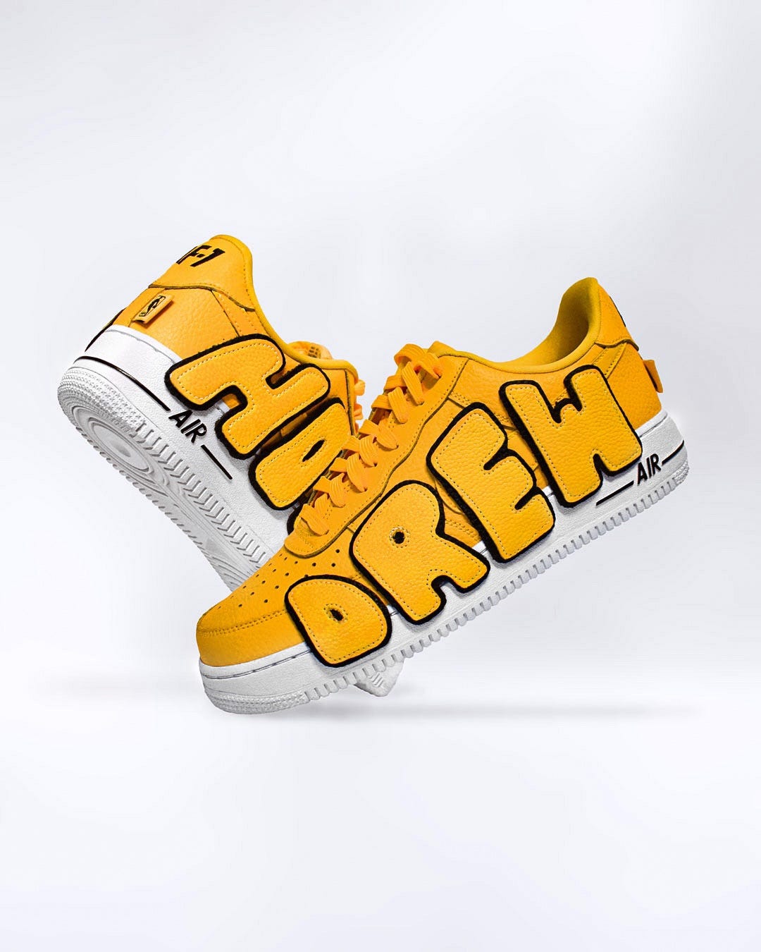 Drew House custom Nike Air Force 1 low by Jason Kovac, by Jason Kovac