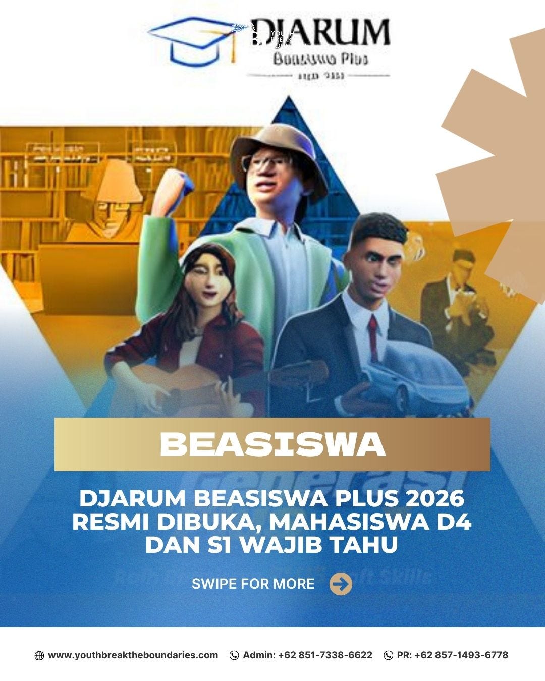 Djarum Beasiswa Plus 2026 Resmi Dibuka, Mahasiswa D4 dan S1 Wajib Tahu