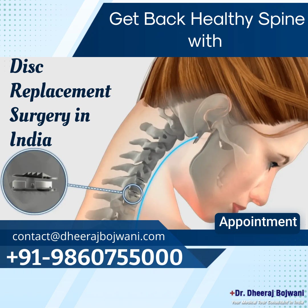 Cost Of Disk Replacement Surgery India Get Back Healthy Spine with Disc