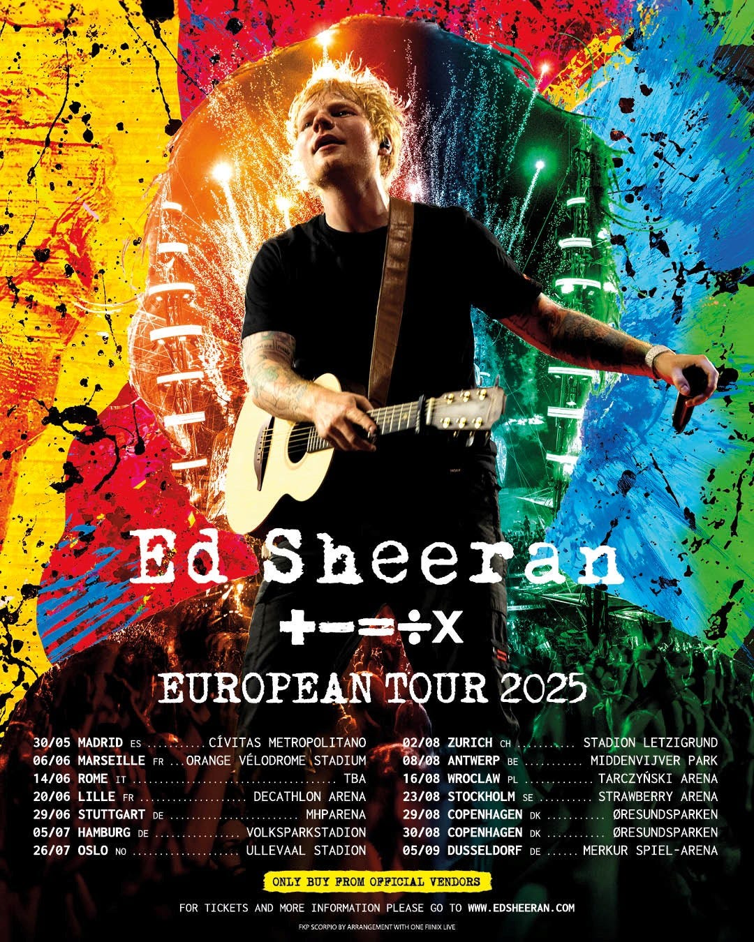 Ed Sheeran European Tour 2025 Experience the Magic Live!