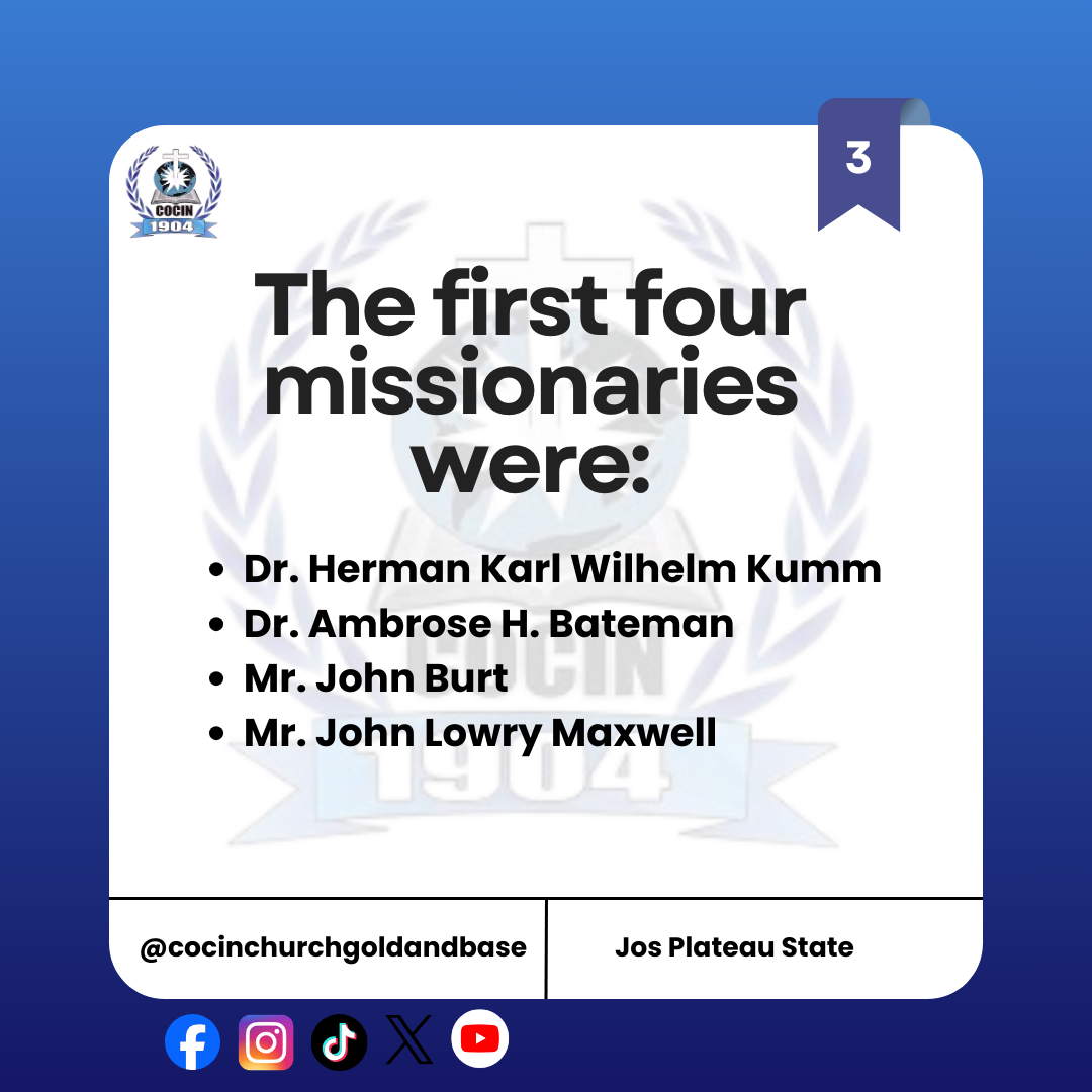 The first four (4) missionaries in COCIN
