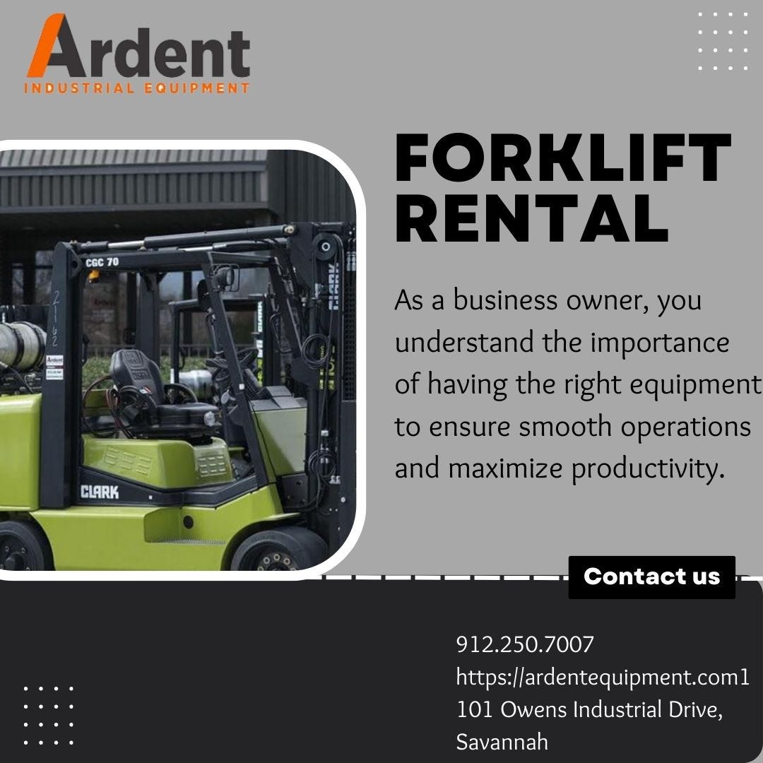 Why Ardent Industrial Equipment’s Forklift Rental is the Smart Choice