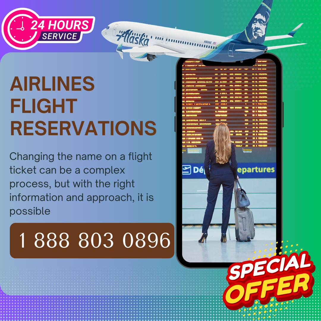 Alaska Airlines change Name +𝟭 𝟖8𝟖 ⥃ (𝟖0𝟑)^𝟎8𝟗𝟔 Same day name change