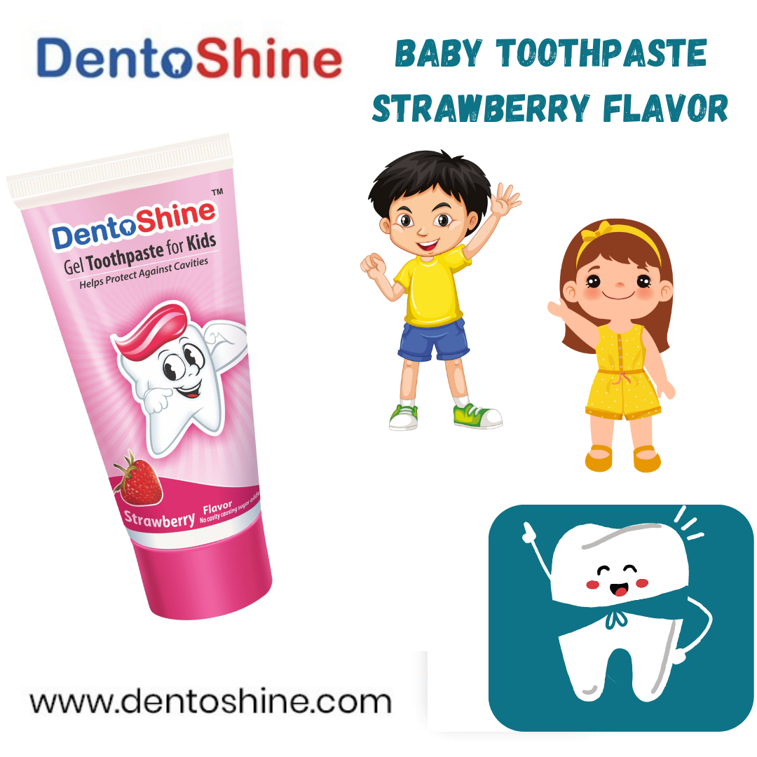 Baby Toothpaste Strawberry Flavor Dento Shine Dento Shine Medium