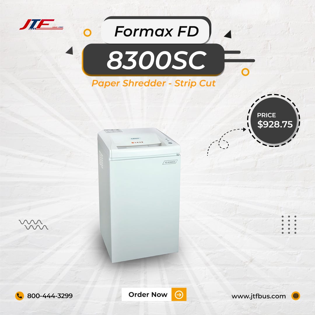 Formax FD 8300SC Paper Shredder Reliable and Efficient Document