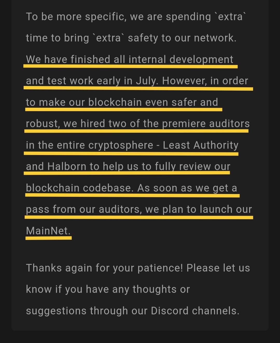 Let’s F..king Wait For Our Auditor