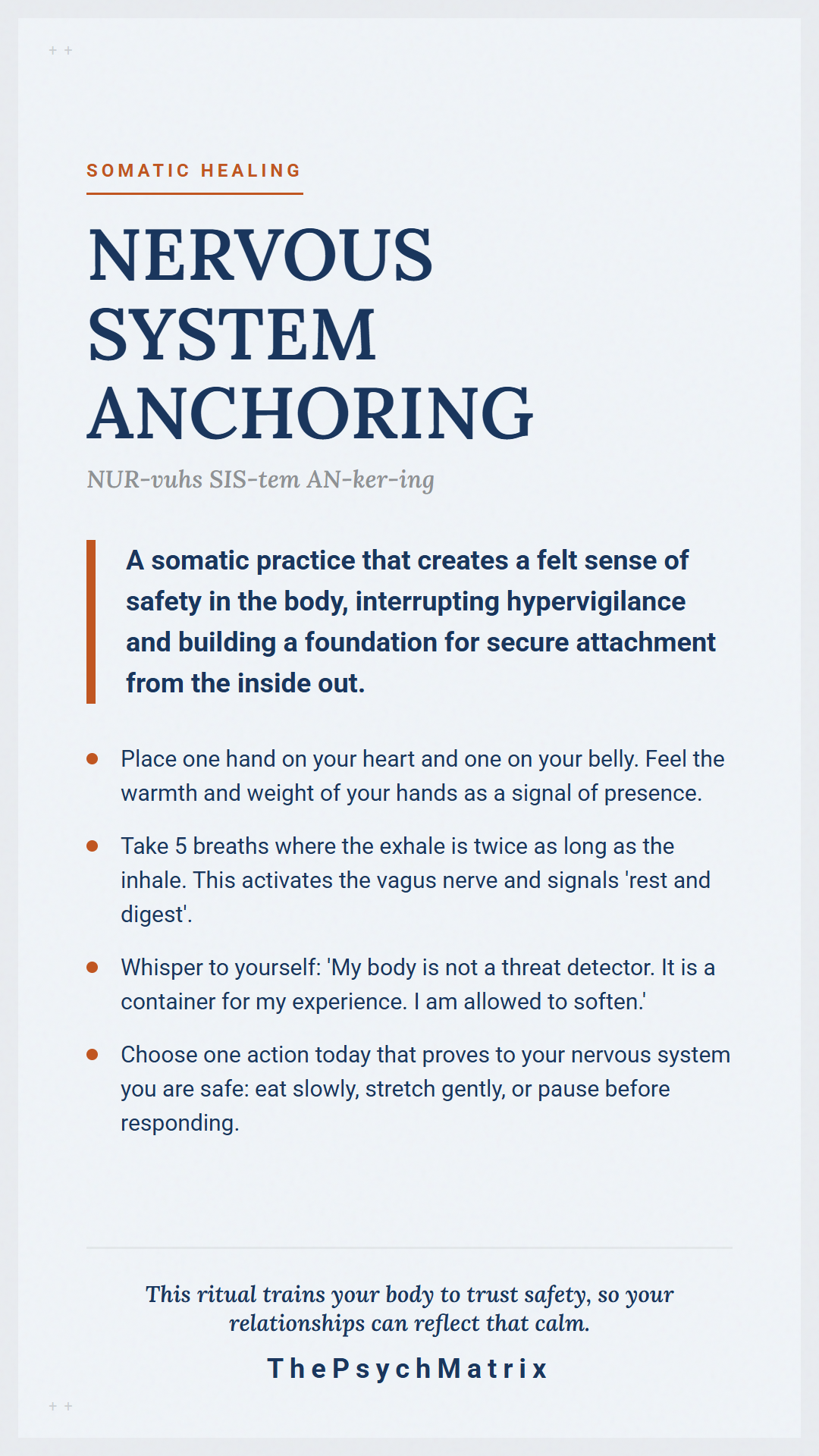 The Somatic Antidote to Anxious Attachment: How to Calm Your Nervous System and Stop Chasing…