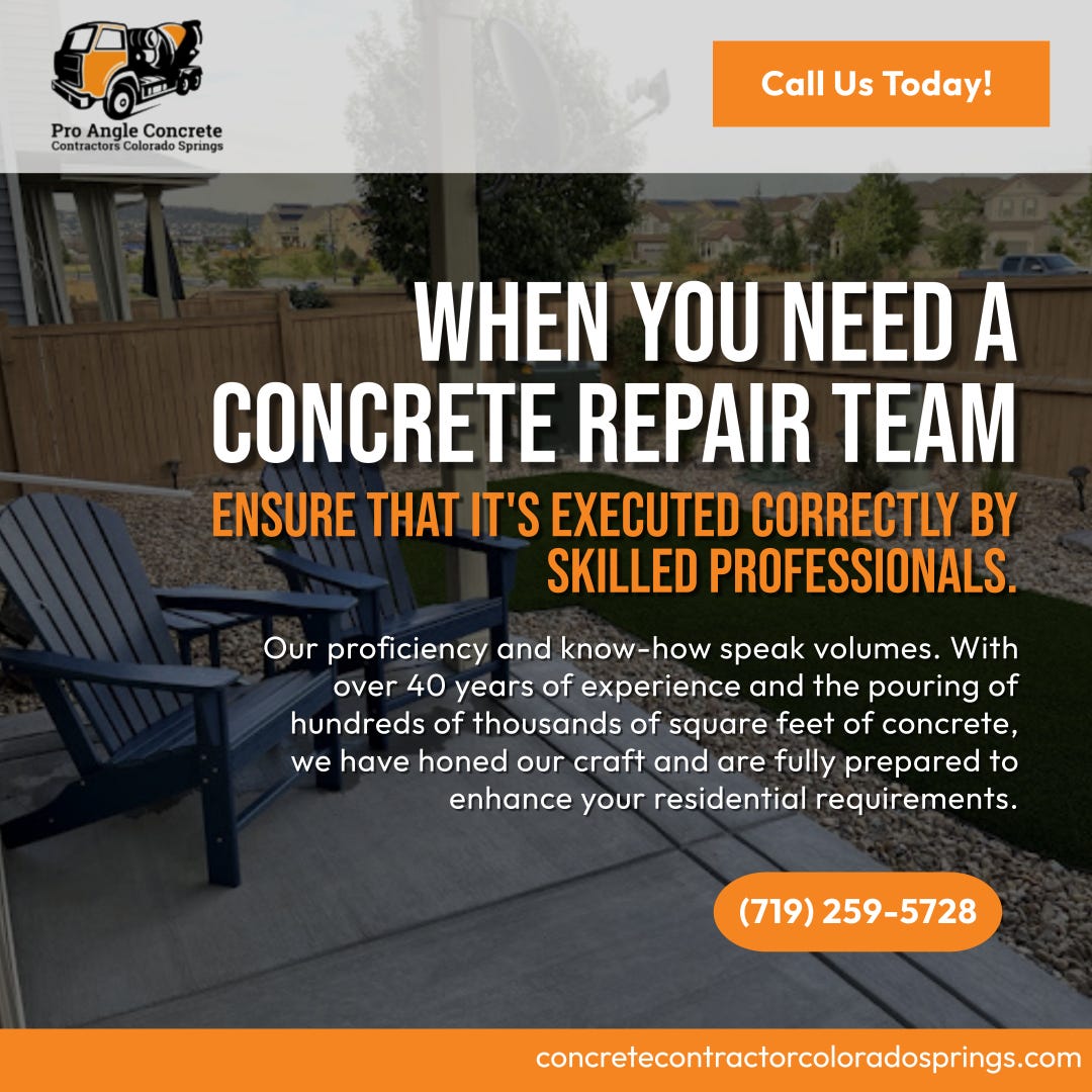 When You Need A Concrete Repair Team Concrete Contractors Colorado