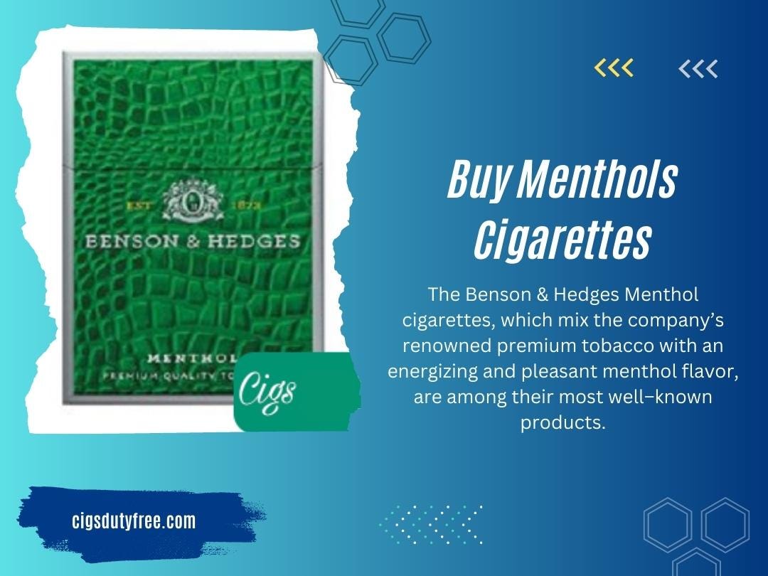 Buy Menthols Cigarettes Cigs Duty Free Medium