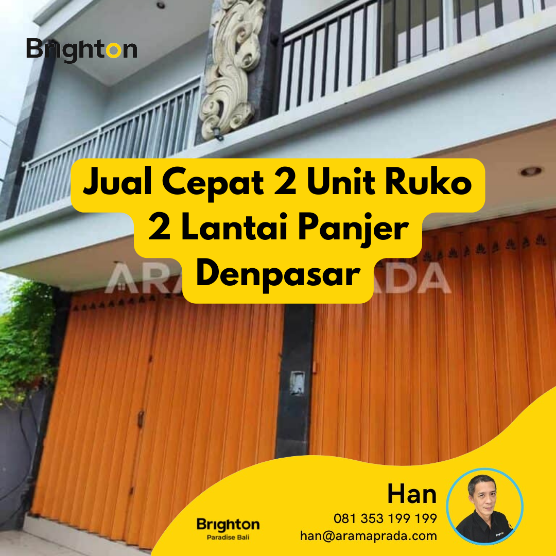 Jual Cepat 2 Unit Ruko 2 Lantai Panjer Denpasar
