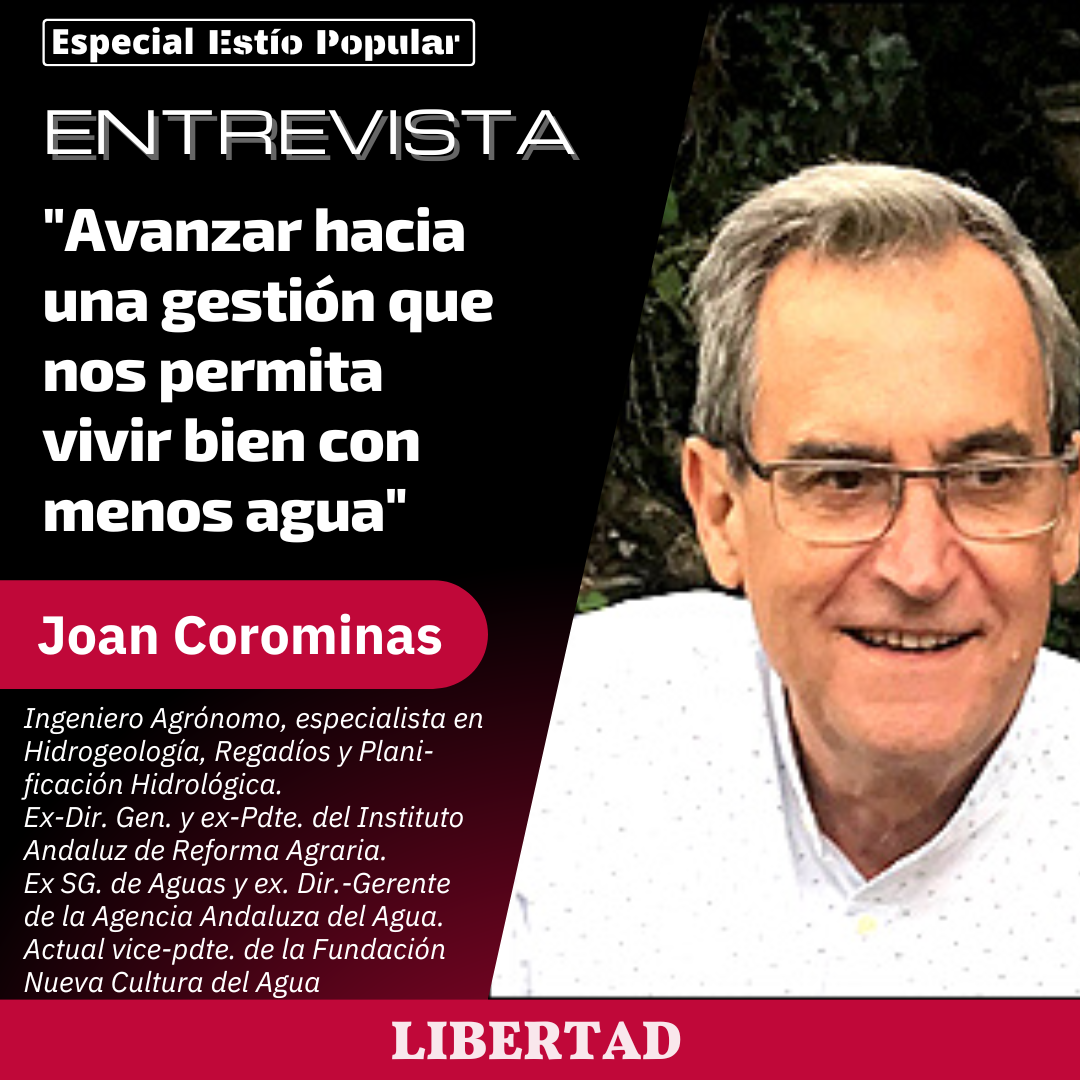 Joan Corominas: “Avanzar hacia una gestión que nos permita vivir bien con menos agua”