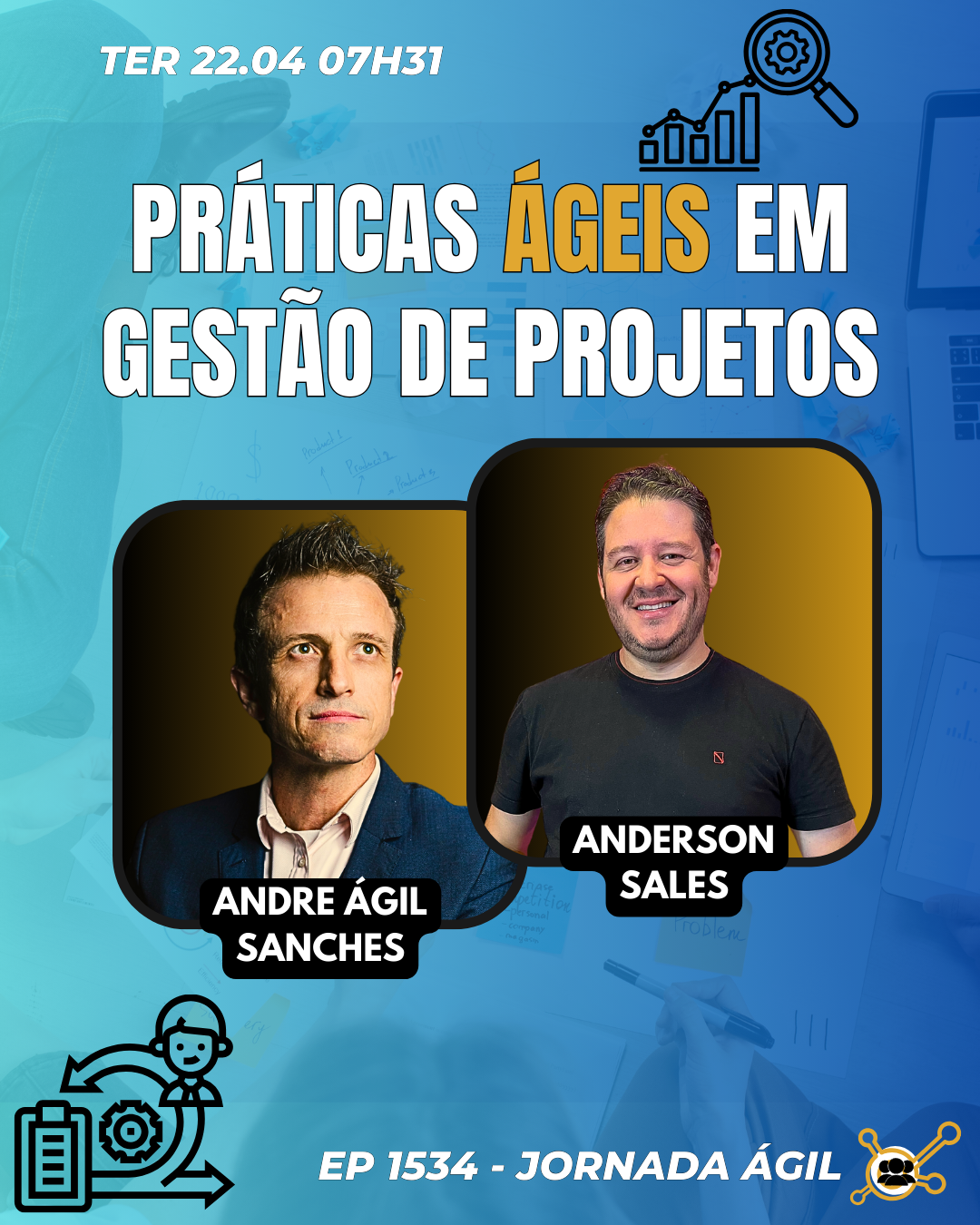 🎙️ Maravilhoso dia #AGIL para estar ON nas #Praticas #Ageis de #GestaoDeProjetos e #Projetos