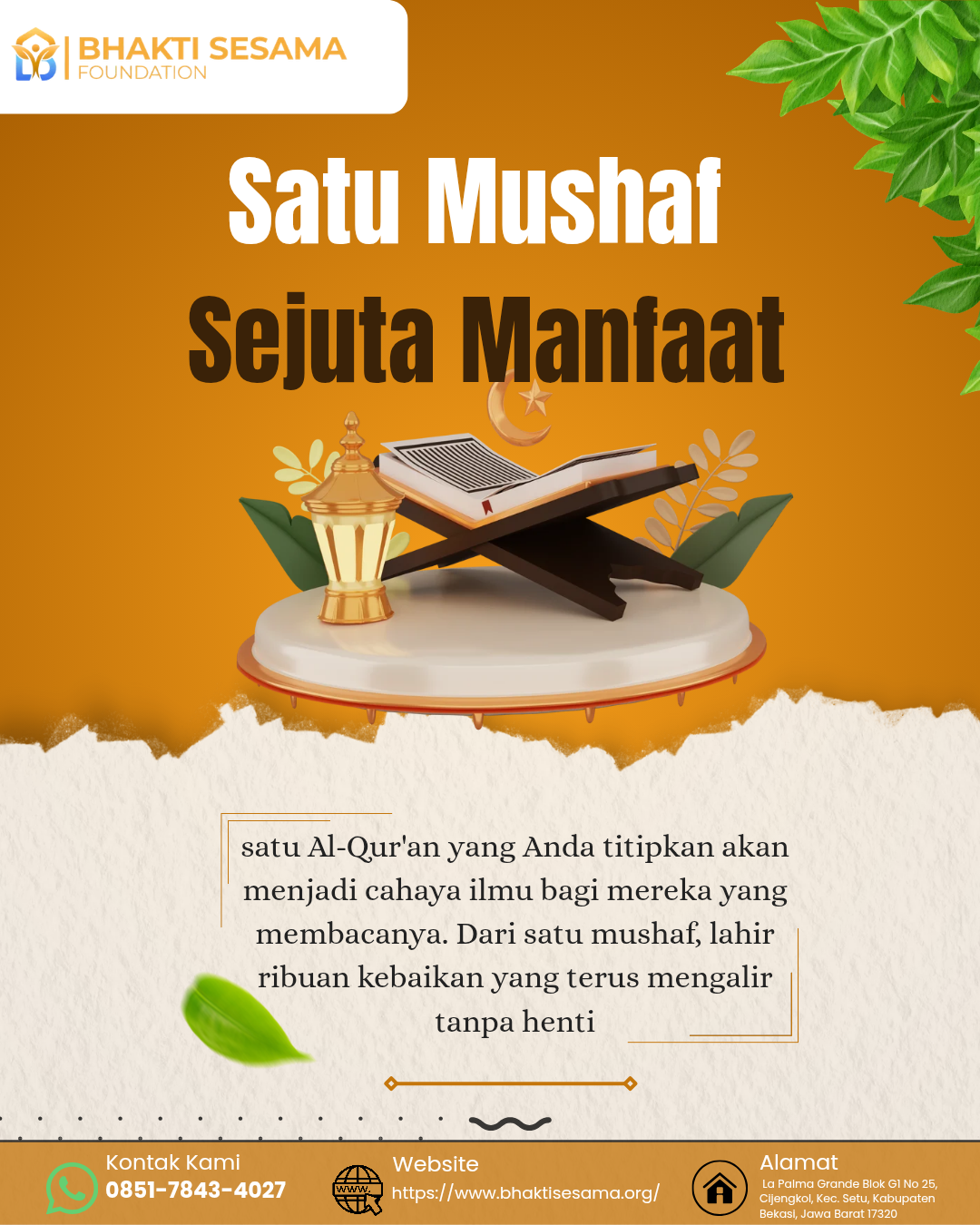 Satu Mushaf, Ribuan Ayat Terus Dibaca