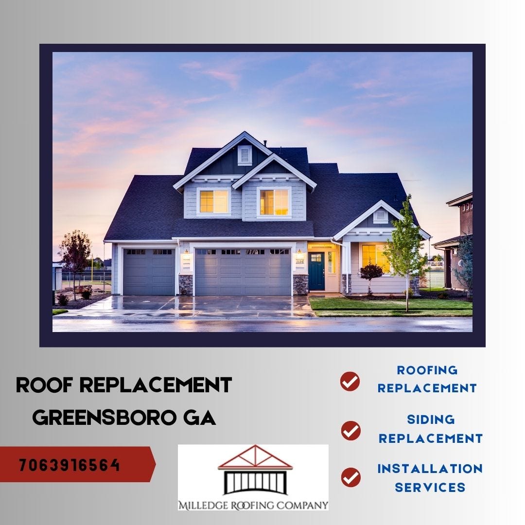 Modern Roof Replacement In Greensboro GA Millege Roofing Company Medium