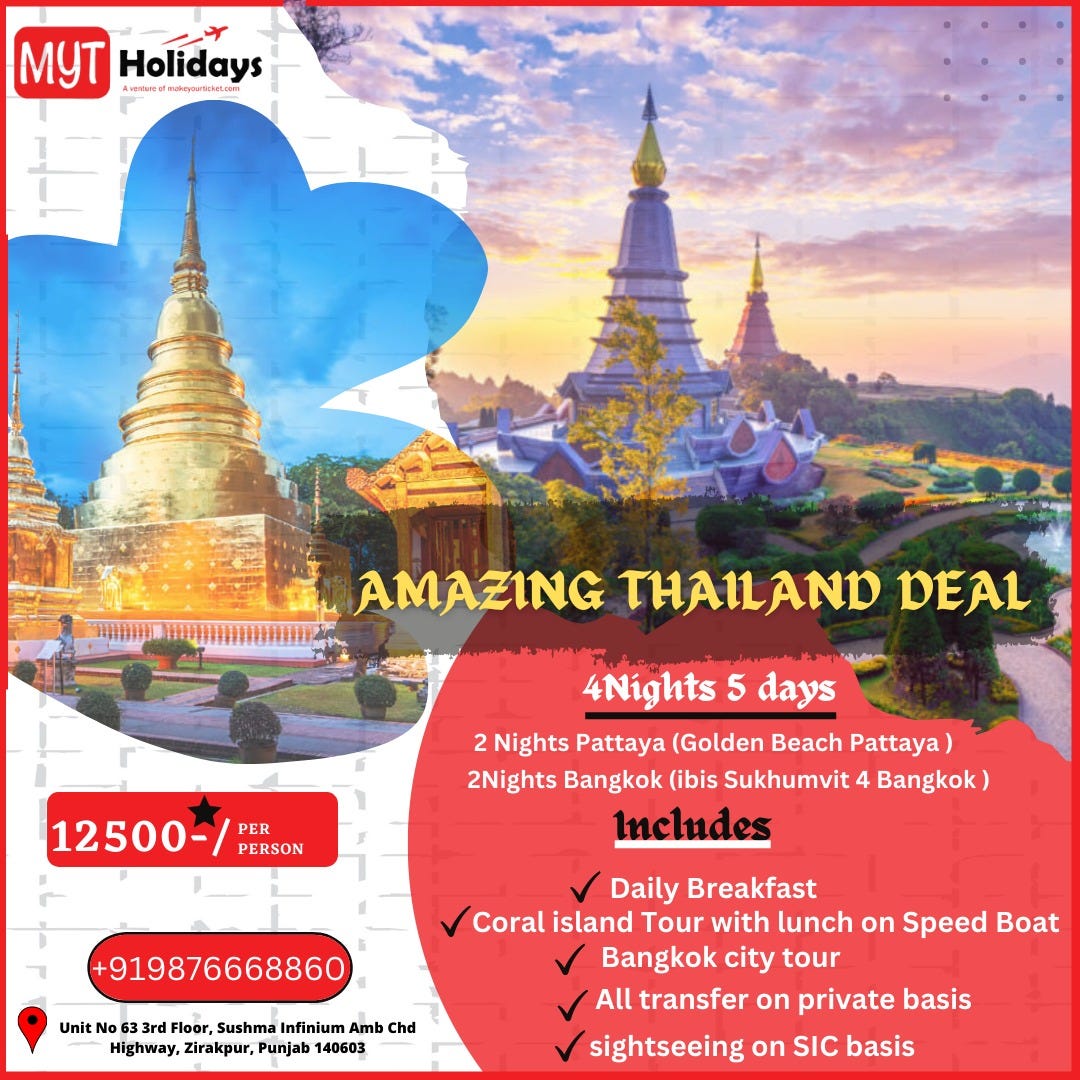 lucknow to bangkok tour package