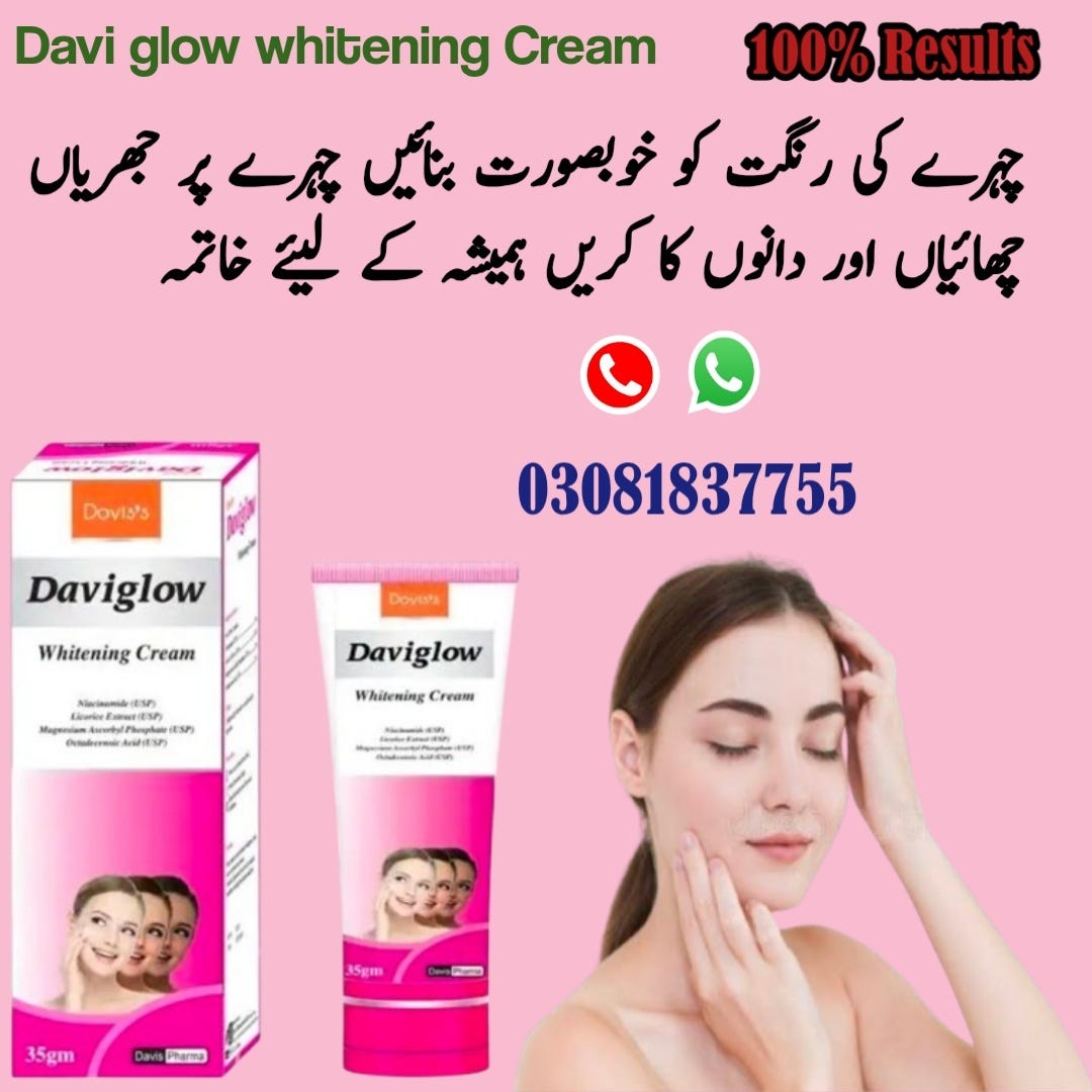 Davi glow face whitening cream details in Urdu