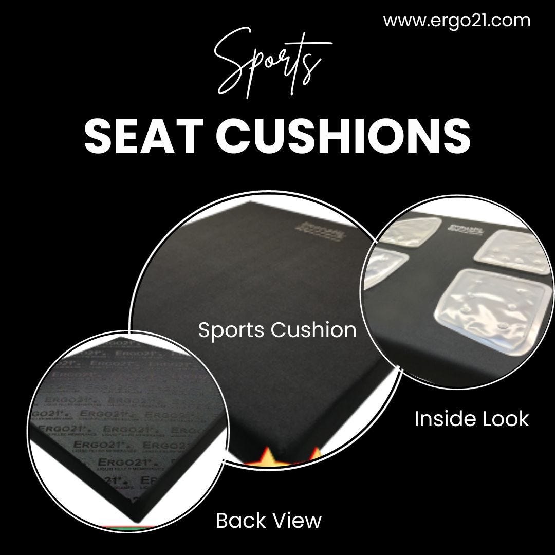 Sports Seat Cushions for PainFree Sitting Ergo21 Medium