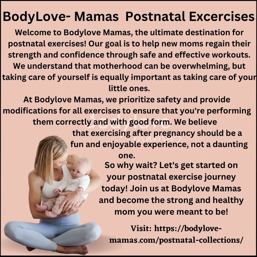 Bodylove Mama's postnatal exercises - Bodylovemamas - Medium