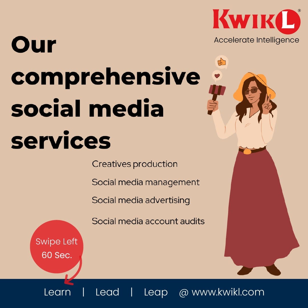 Our comprehensive social media service Our suite of social media services makes managing your