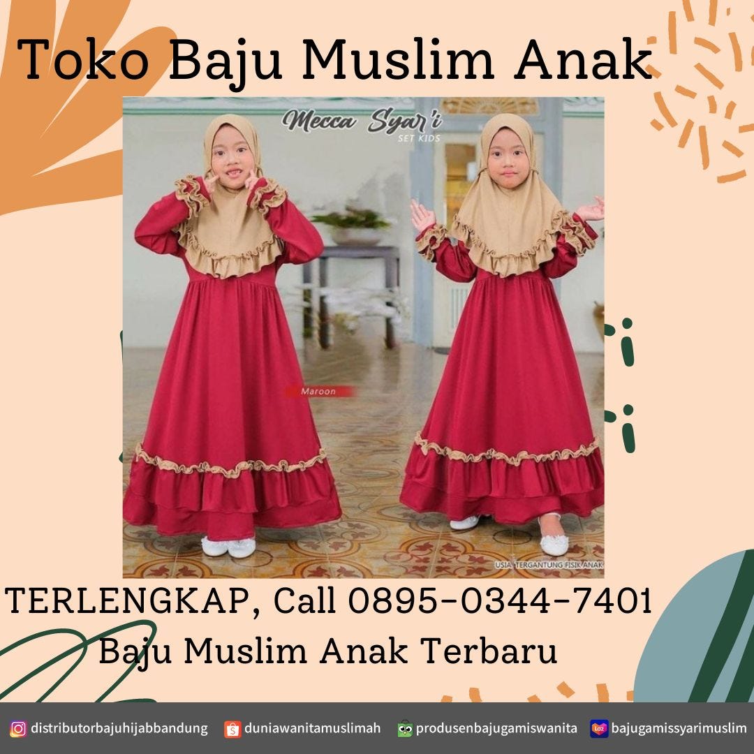 MEGA DISKON, Call 089503447401 Model Pakaian Muslim Anak KLIK https