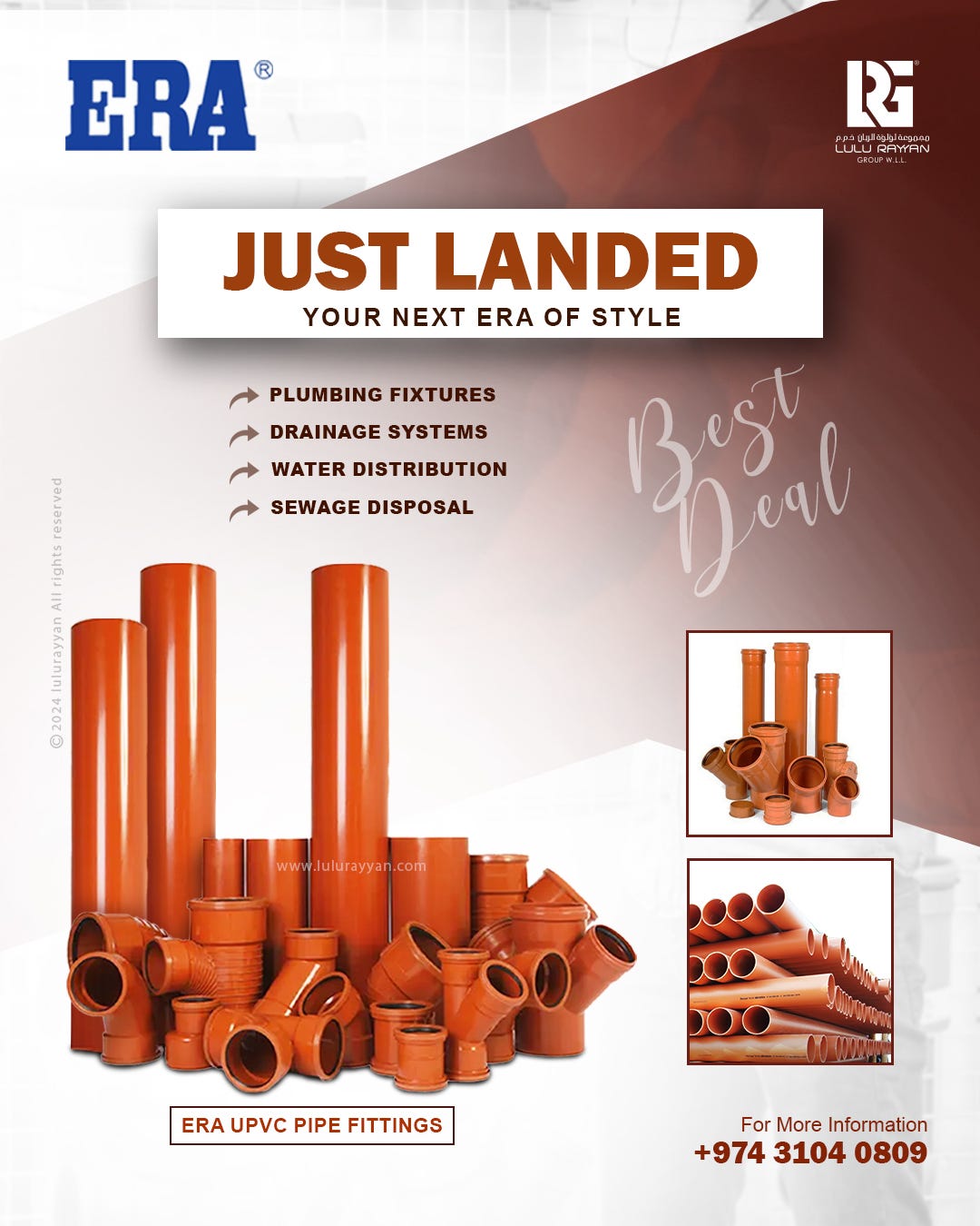 UPVC Pipe Fittings in Qatar for plumbing solutions by LULU RAYYAN