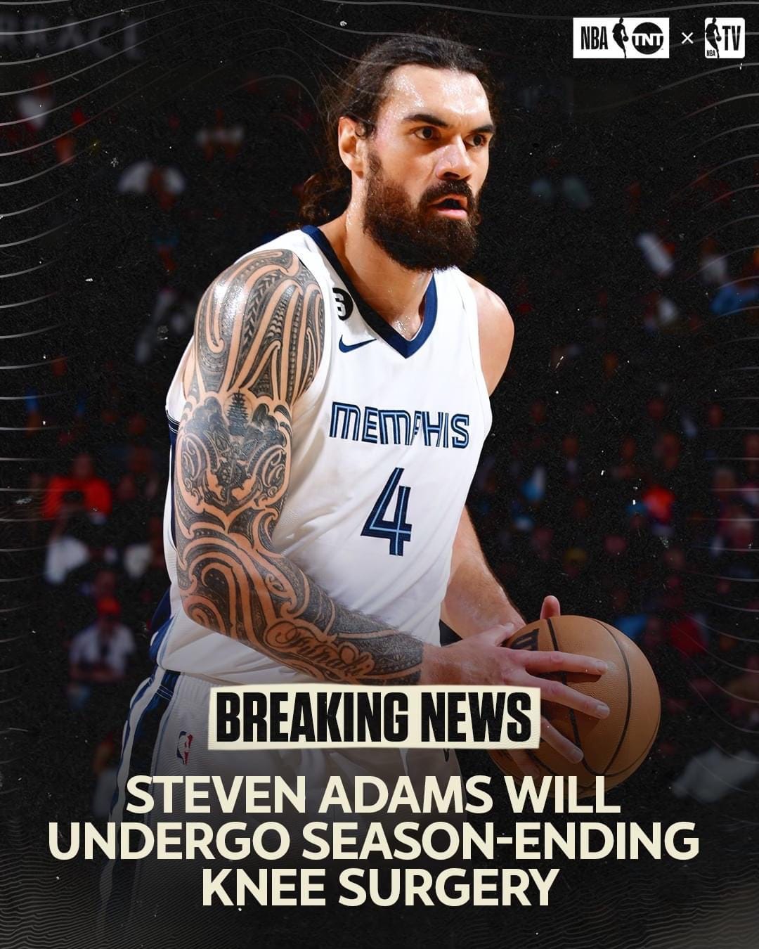 Grizzlies center Steven Adams out for season due to right knee surgery