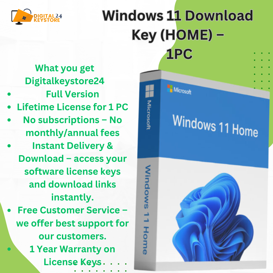 Windows 11 Download Key (HOME) — 1PC Digitalkeystore24 Medium