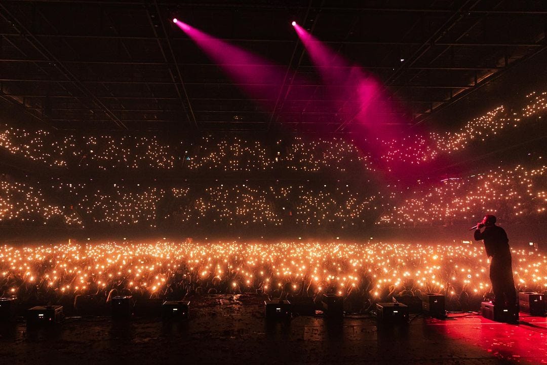 Burna Boy concert hype in 2025