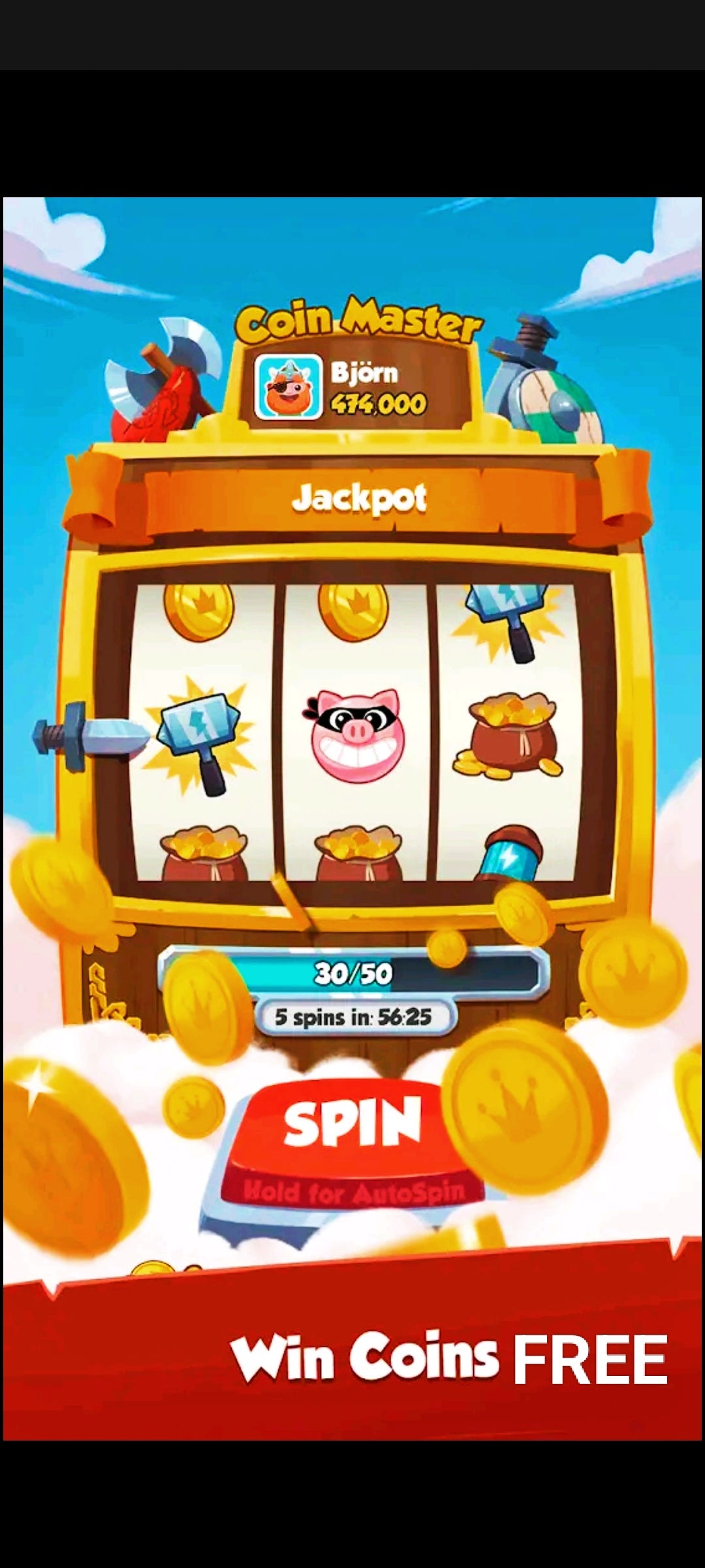 Coin Master Free Daily spin and Coins link School Medium