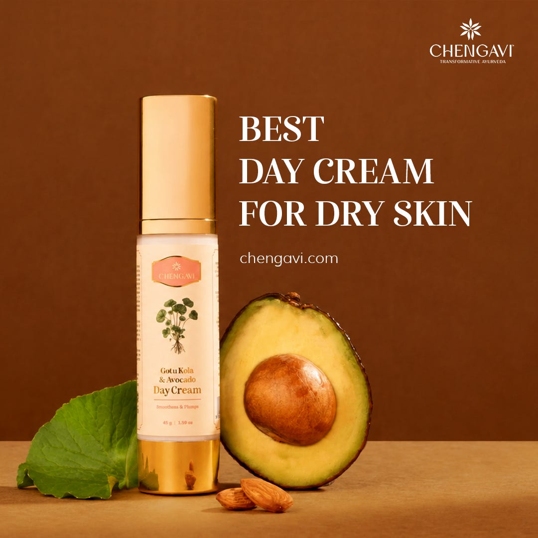 Chengavi Gotu Kola & Avocado Day Cream — The Best Day Cream for Dry Skin with Luxurious Ayurvedic…