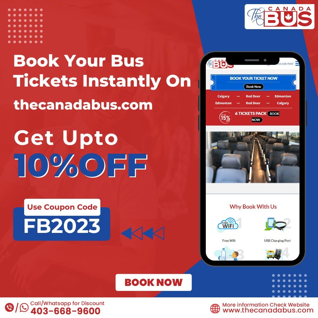 Find Cheap Bus Tickets from Calgary to Edmonton by The Canada Bus