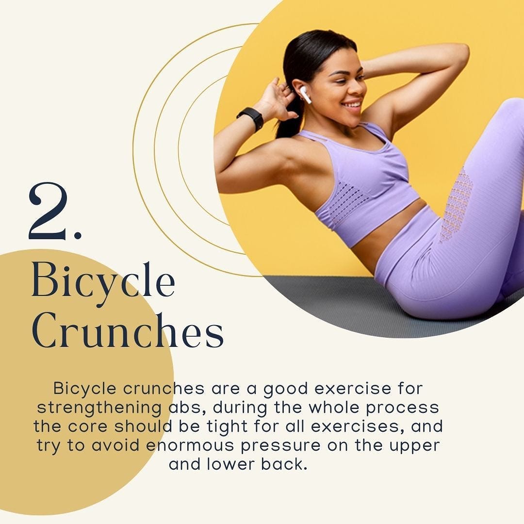 Bicycle Crunches Exercise Bicycle Crunches Exercise