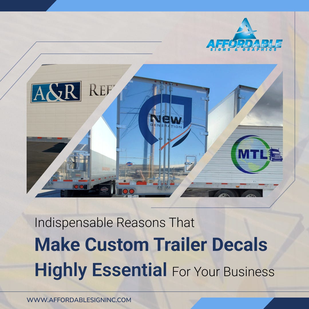 Custom Trailer Decals Affordable Sign INC Medium