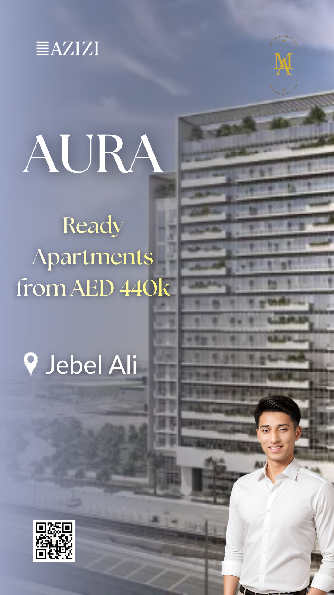 Aura By Azizi: Ready to move in Apartments from AED 440K