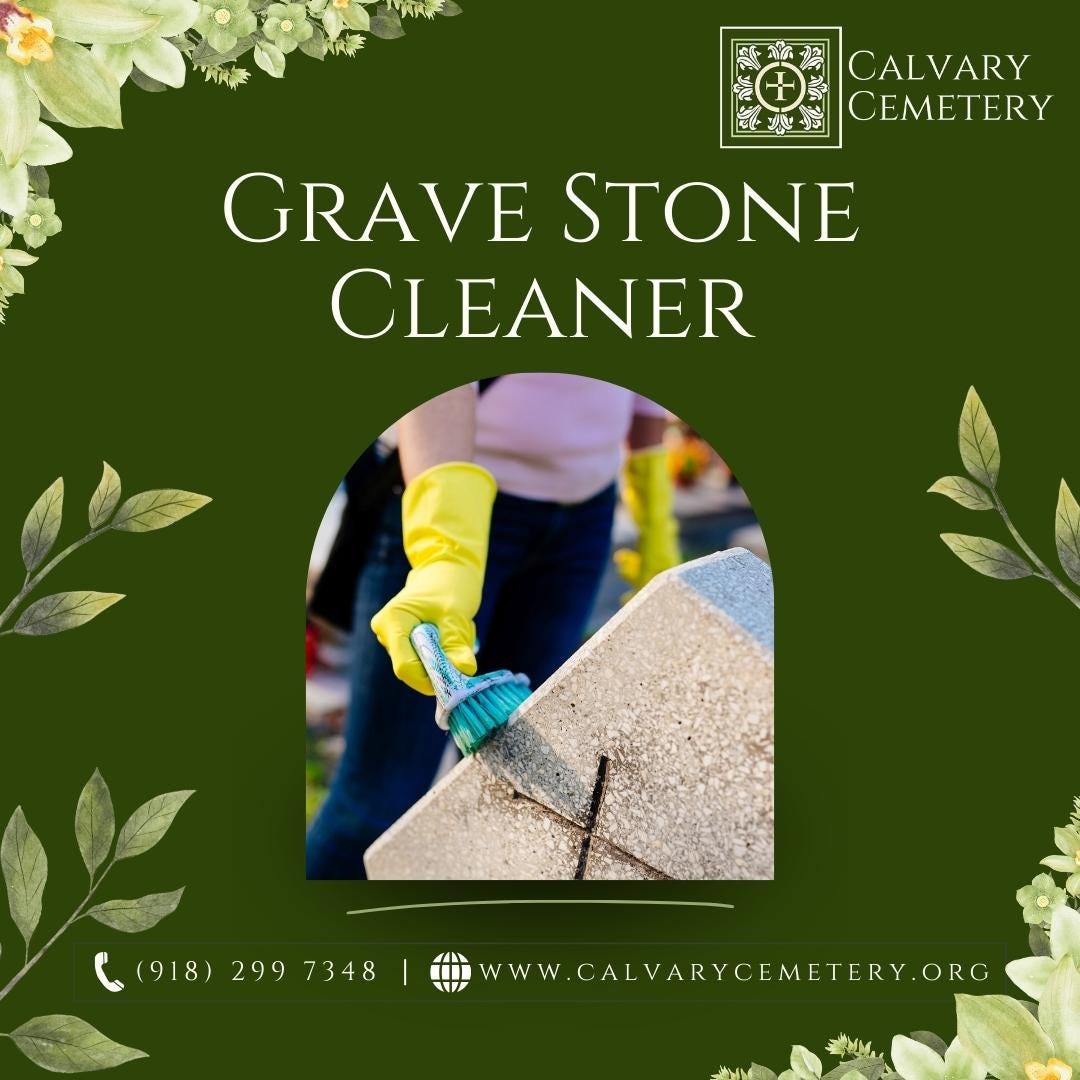 Grave Stone Cleaner Calvarycemetery Medium