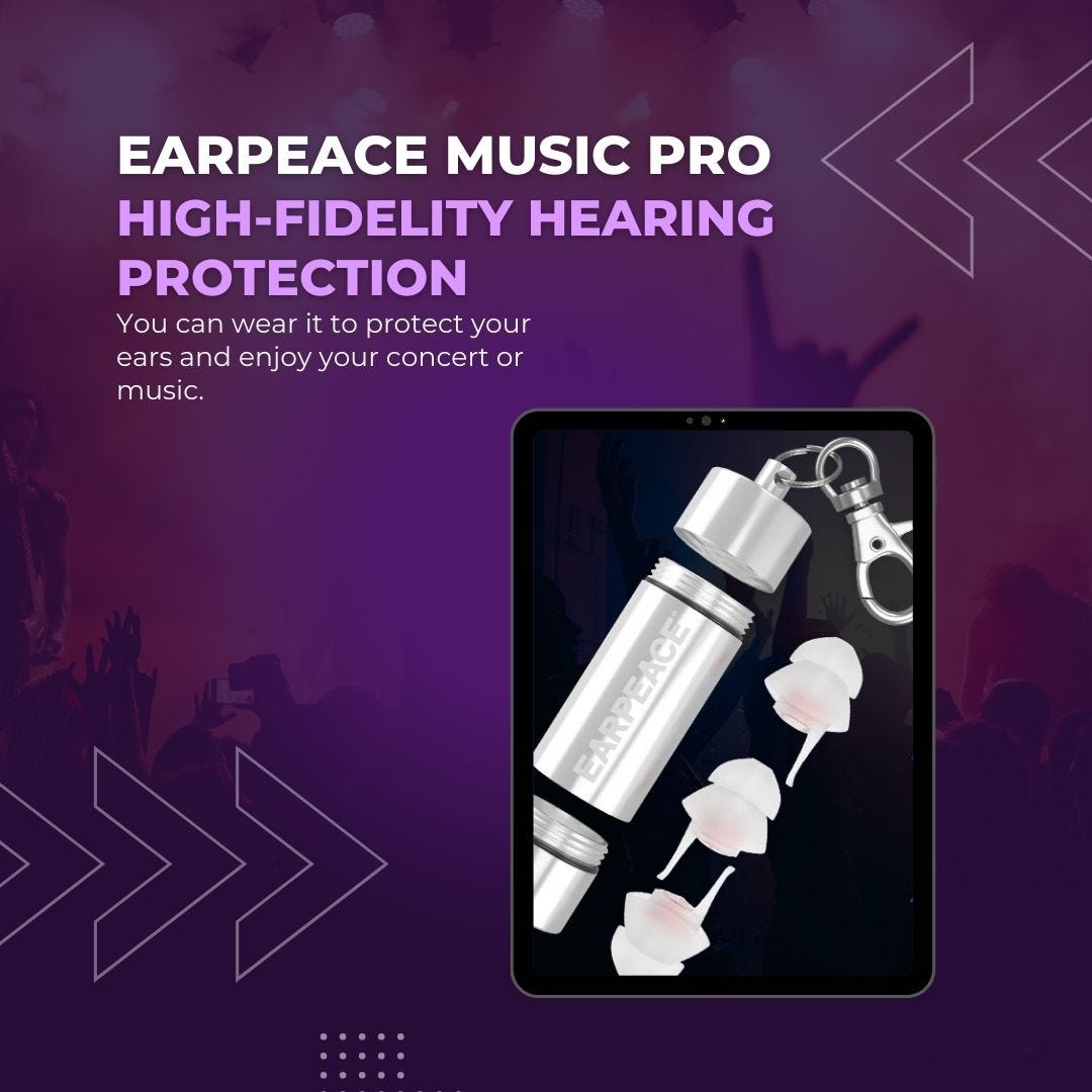 EarPeace Music Pro HighFidelity Hearing Protection Earpeacemusicpro