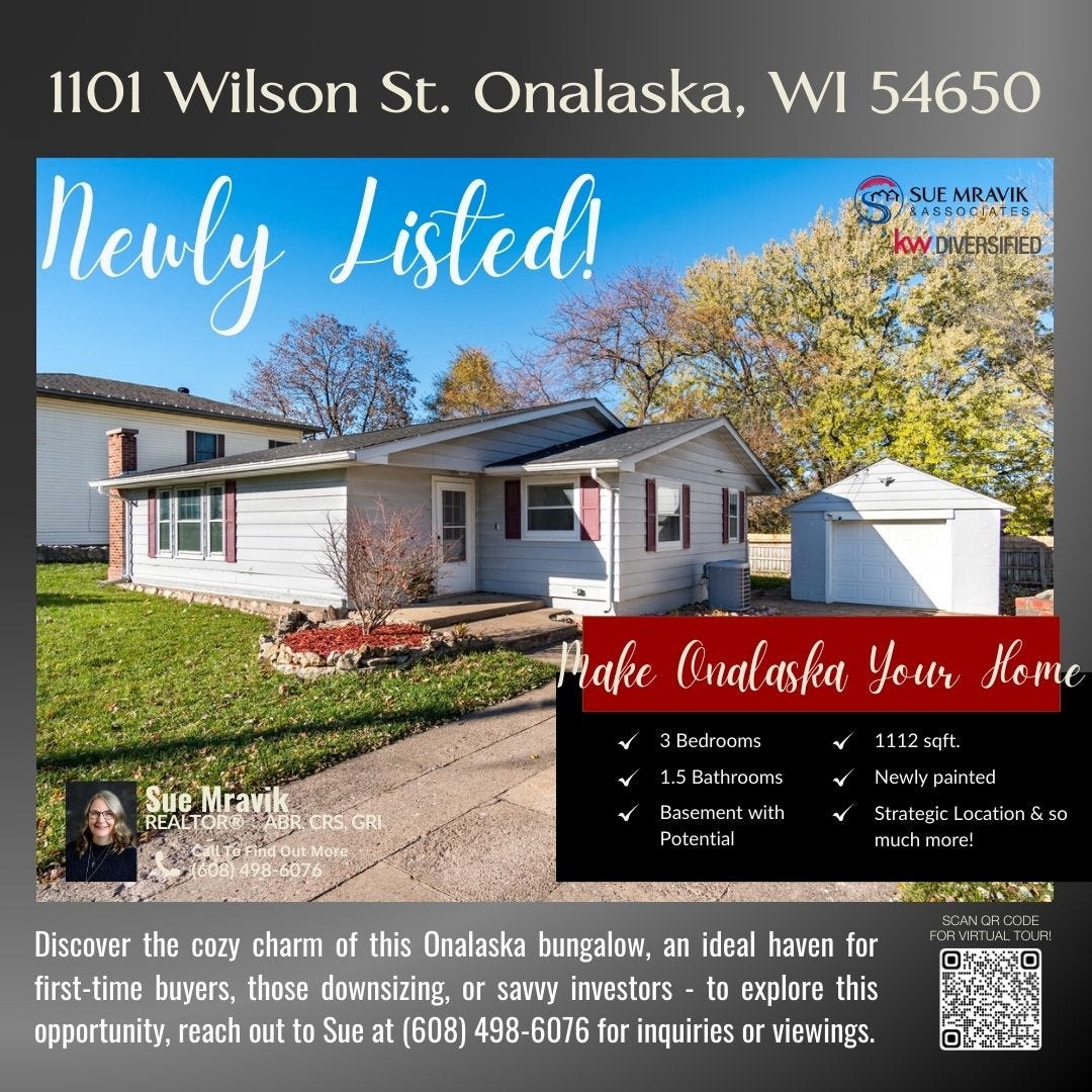 New to Market Explore This Inviting 23 Bedroom Bungalow in Onalaska 📍