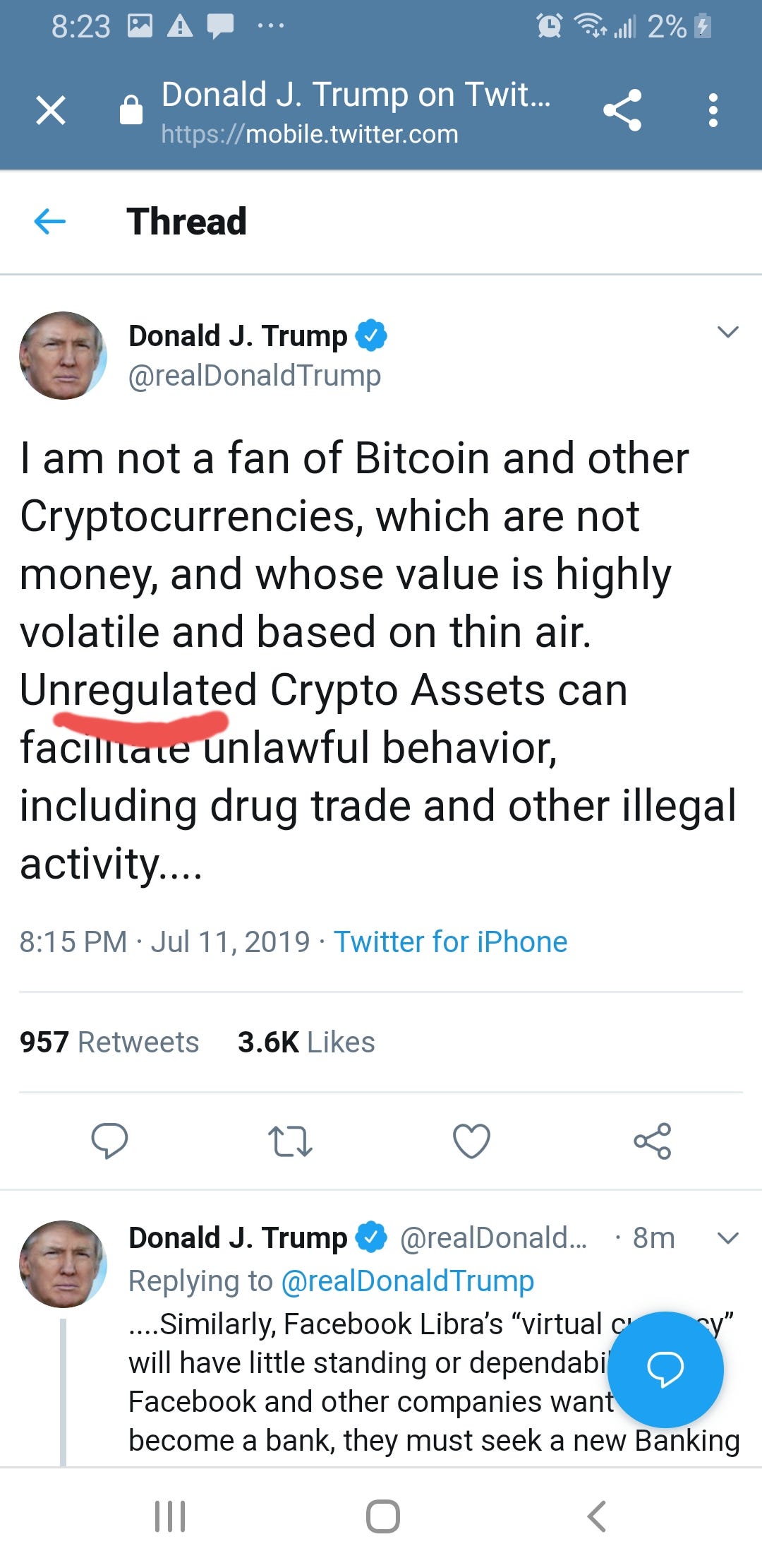 Trump/btc tweet theory:. Quick and interesting connecting of… | by  Rickysfundamentals | Medium