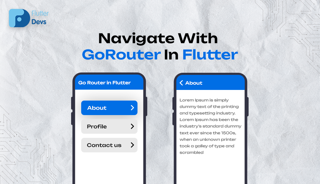 Navigate With GoRouter In Flutter | by Raksha Goswami | FlutterDevs