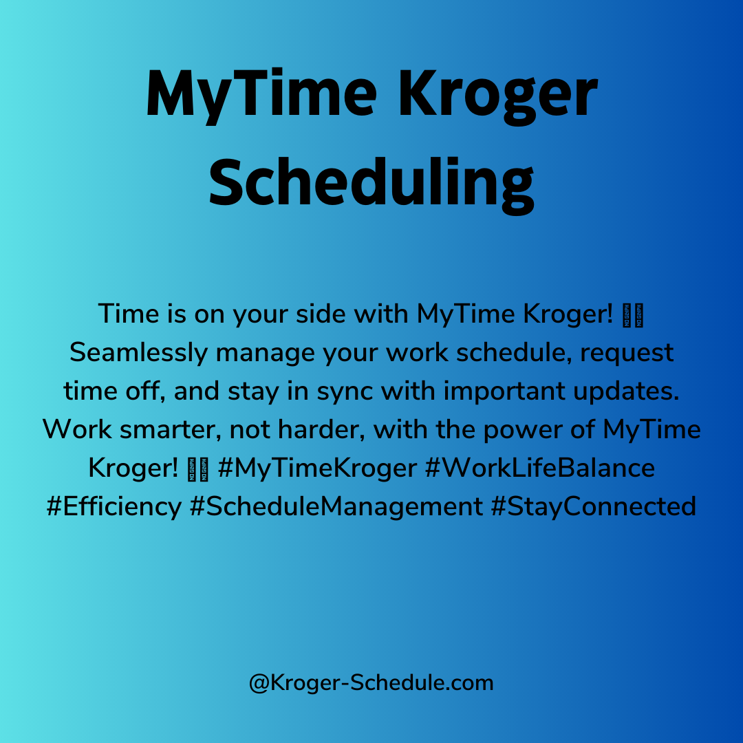 MyTime Kroger App for Employees Alis James Medium