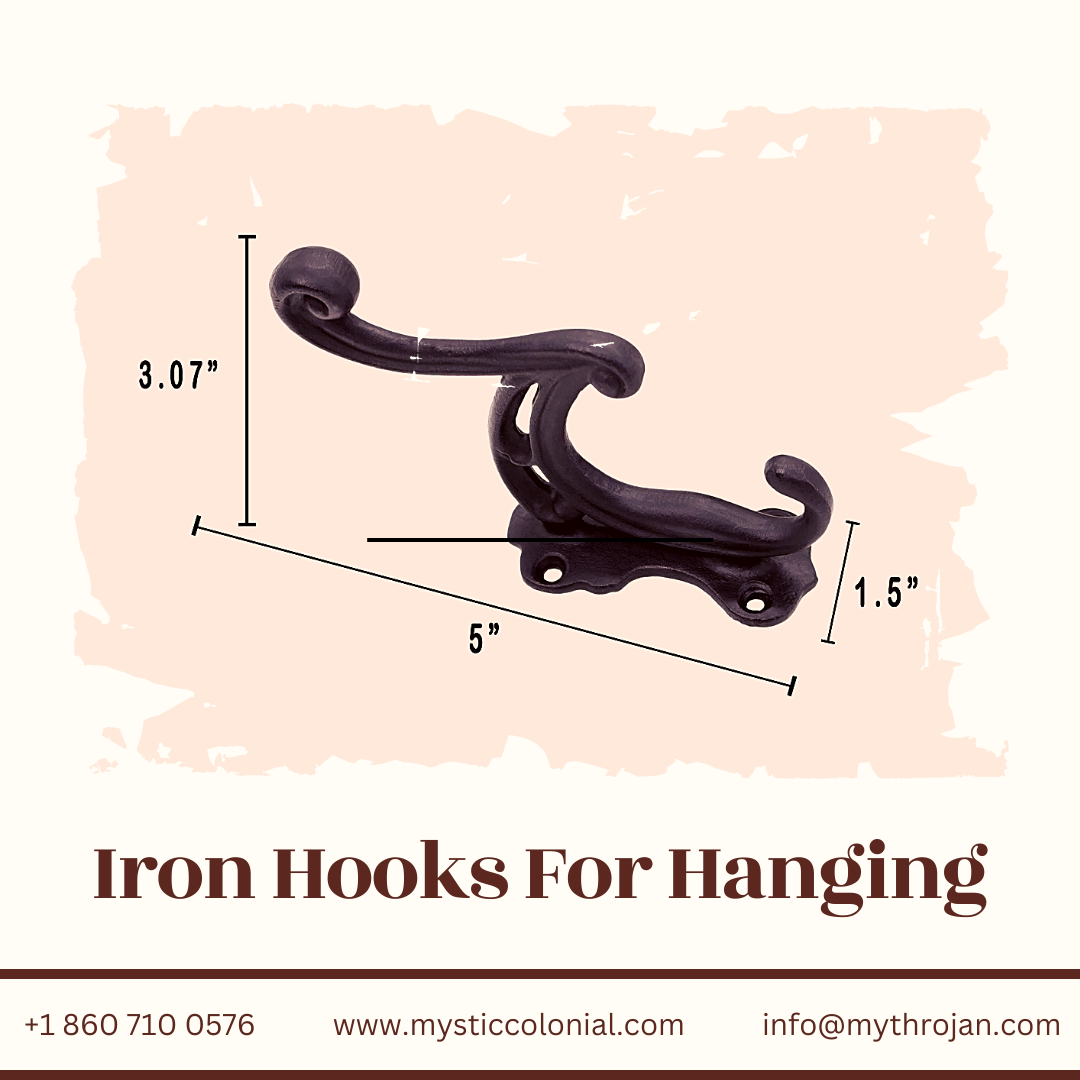 Iron Hooks For Hanging — How To Use It For Decorating The Room? - Mystic  Colonial Hardware - Medium