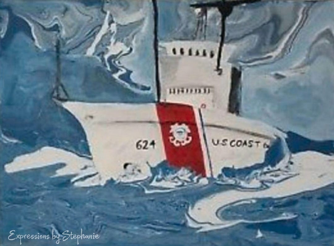 mixed media painting by author