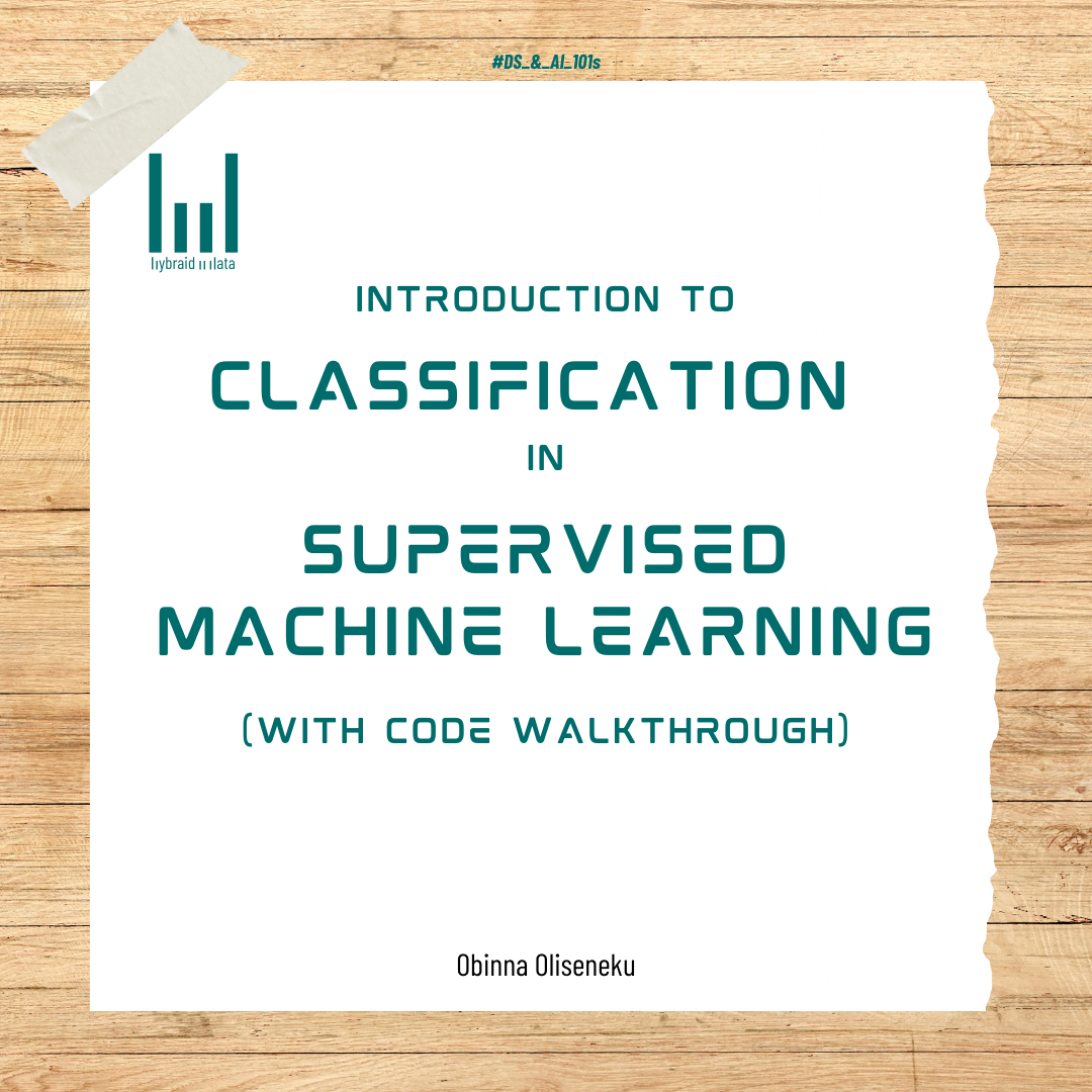 Introduction to Classification in Supervised Machine Learning (with ...