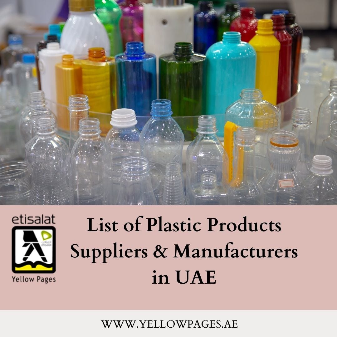 List of Plastic Products Suppliers & Manufacturers in UAE Ahmed