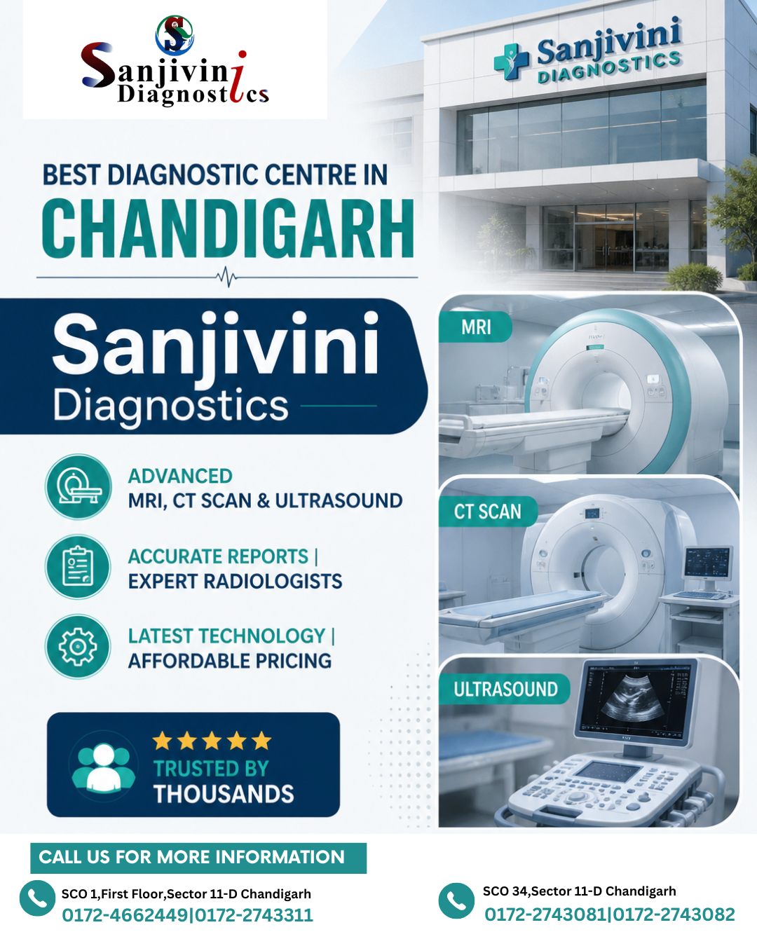 Top Diagnostic Centre in Chandigarh for MRI, CT & Ultrasound — Sanjivini Diagnostics