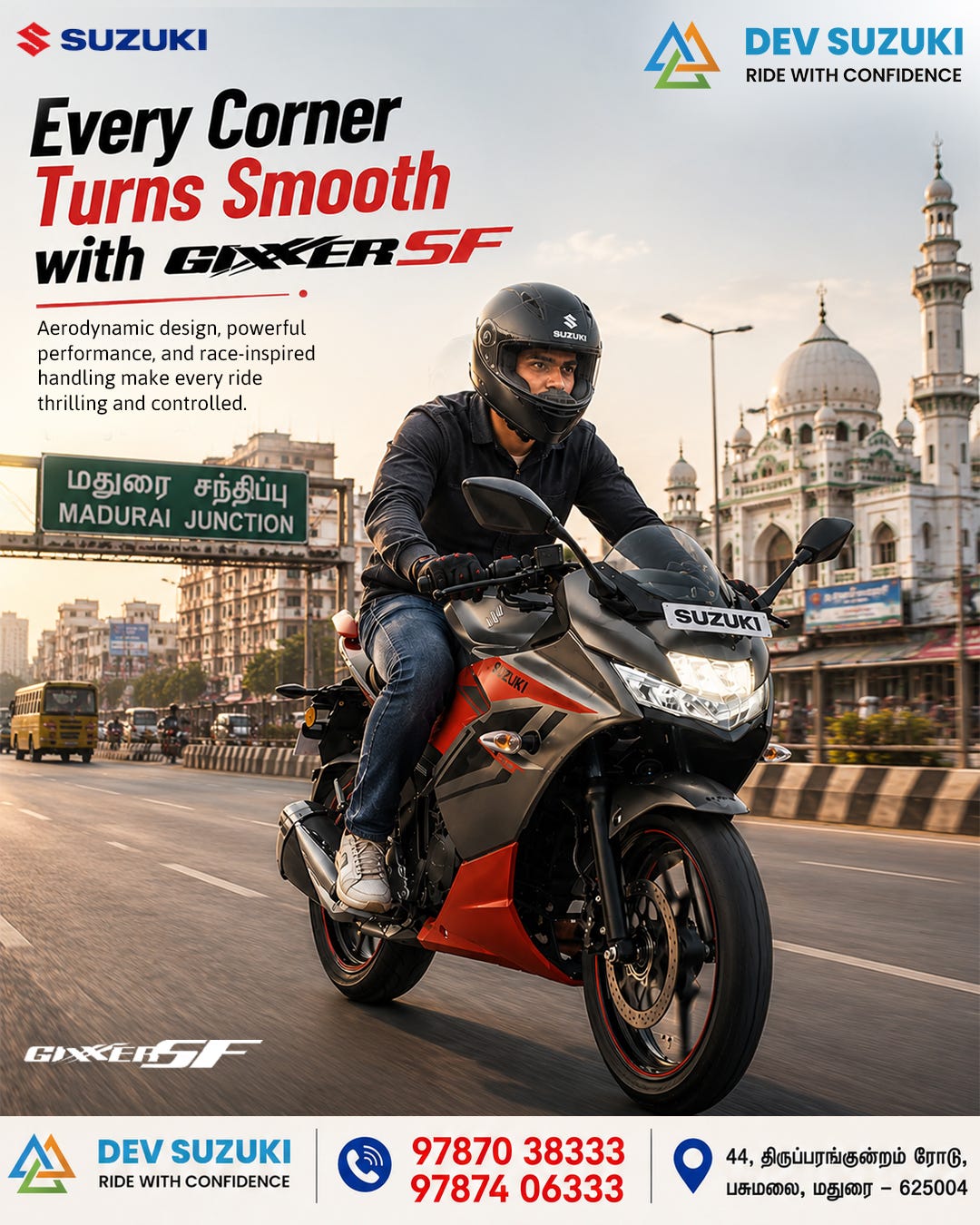 Why Choose the Suzuki Gixxer SF 250 for Daily Riding in Madurai?