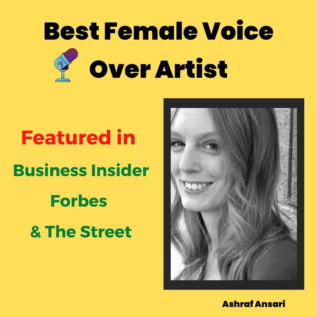 The Best Female Voice Over Artist | by Asraf Bokth Ansari | Medium